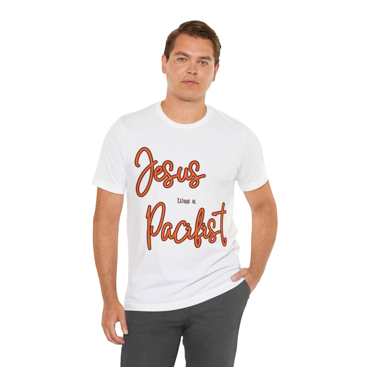 Jesus was a Pacifist Unisex Jersey Short Sleeve Tee