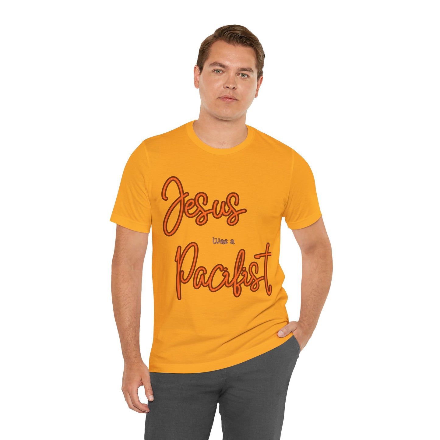 Jesus was a Pacifist Unisex Jersey Short Sleeve Tee