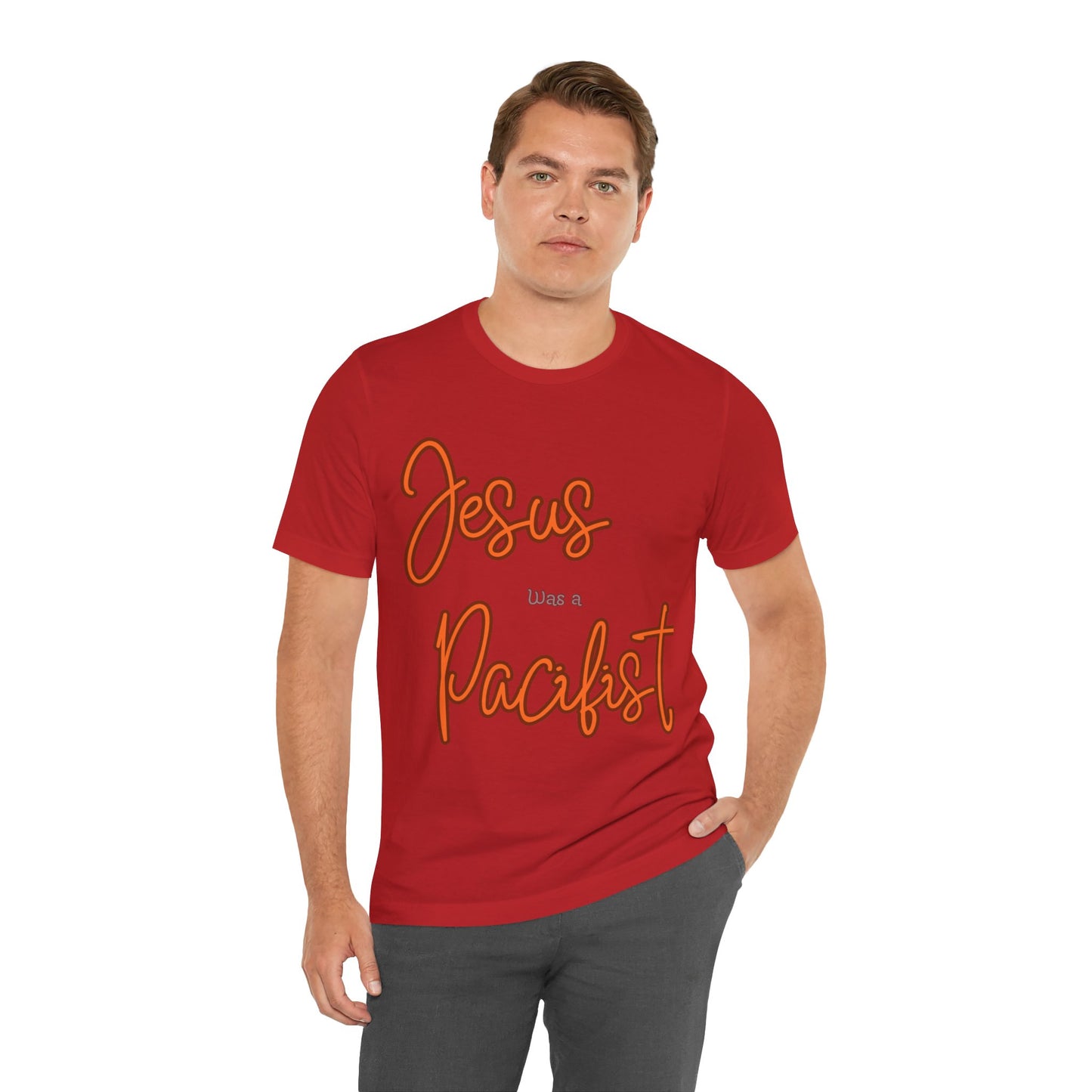 Jesus was a Pacifist Unisex Jersey Short Sleeve Tee