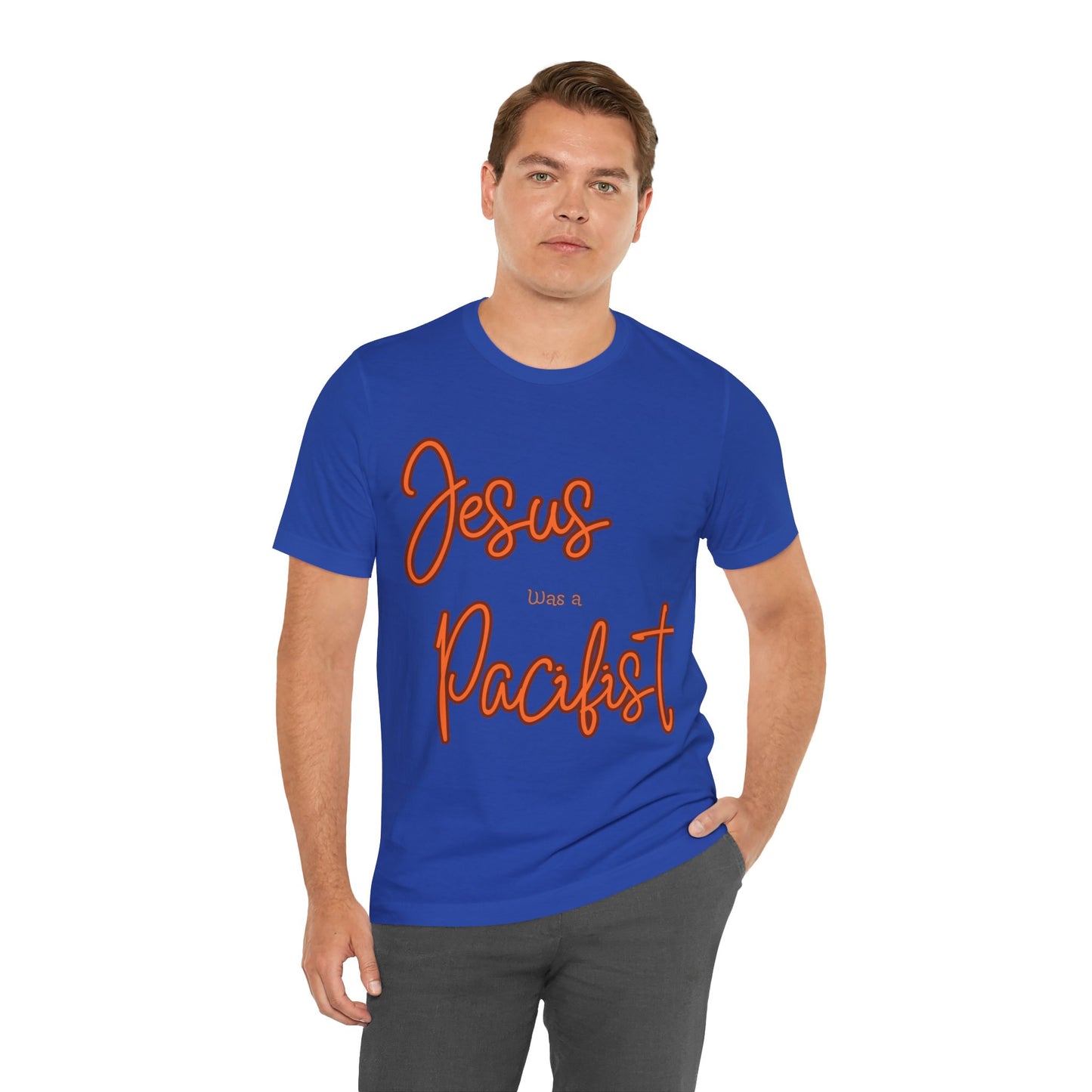 Jesus was a Pacifist Unisex Jersey Short Sleeve Tee