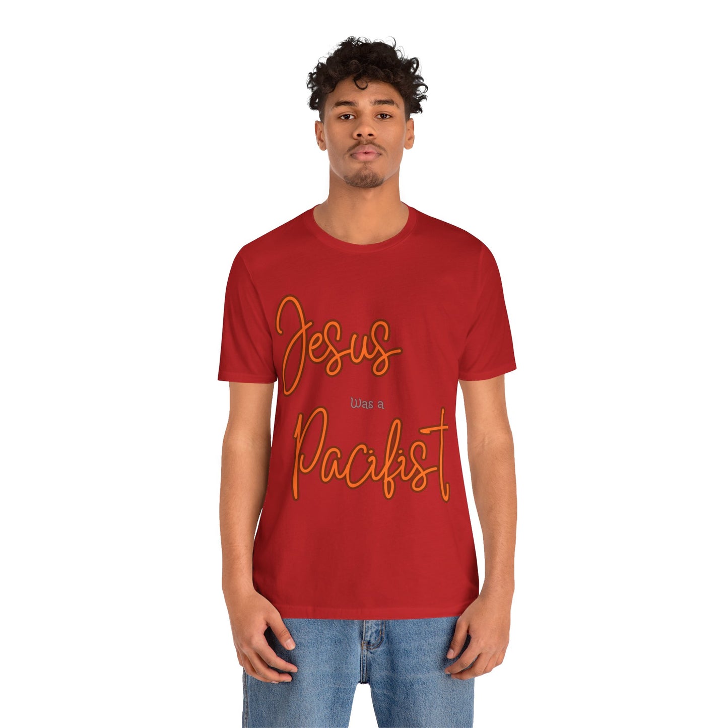 Jesus was a Pacifist Unisex Jersey Short Sleeve Tee