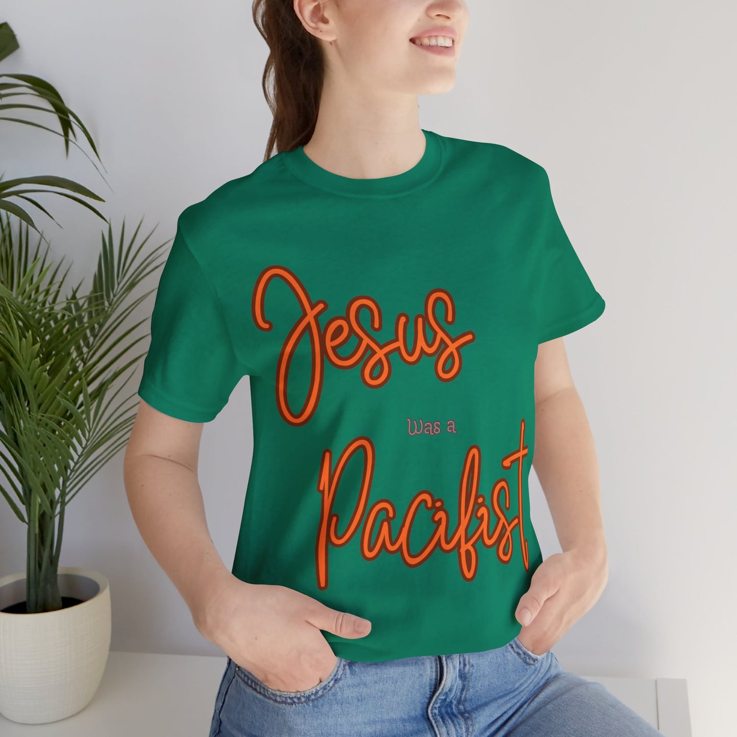 Jesus was a Pacifist Unisex Jersey Short Sleeve Tee