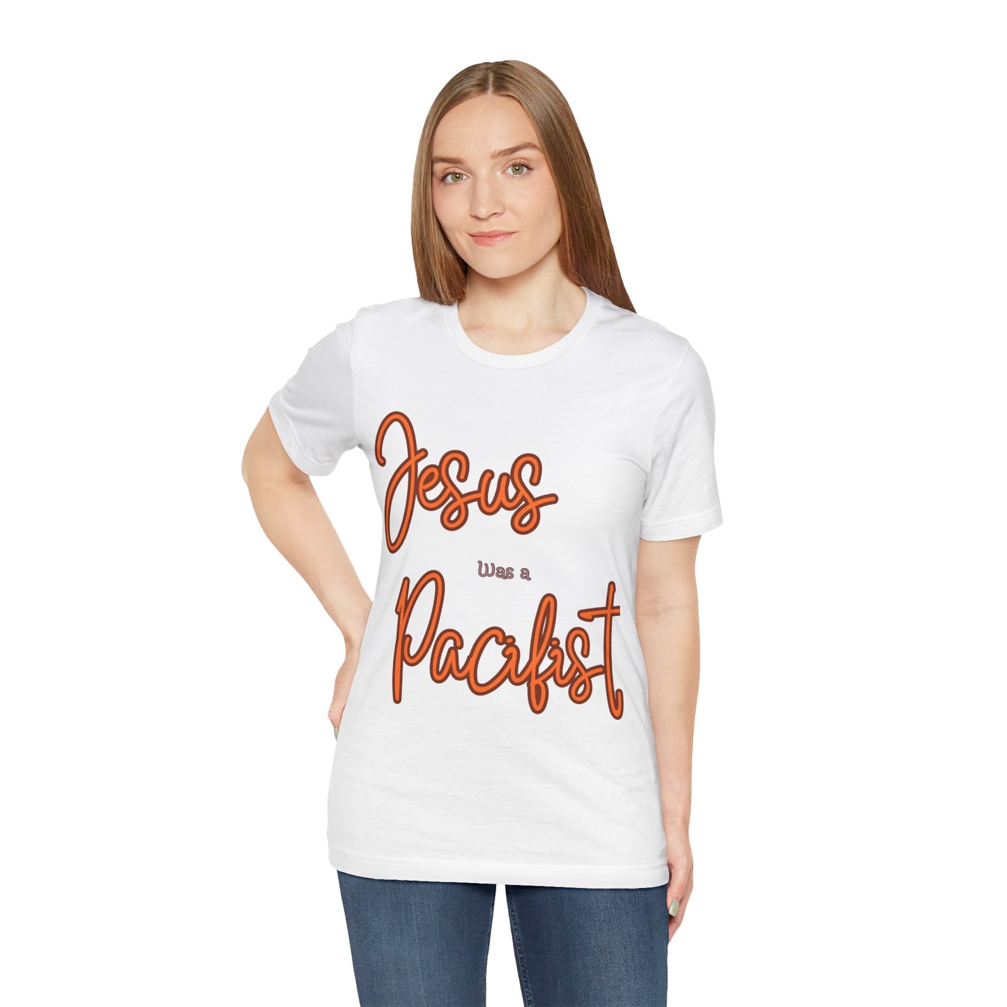 Jesus was a Pacifist Unisex Jersey Short Sleeve Tee