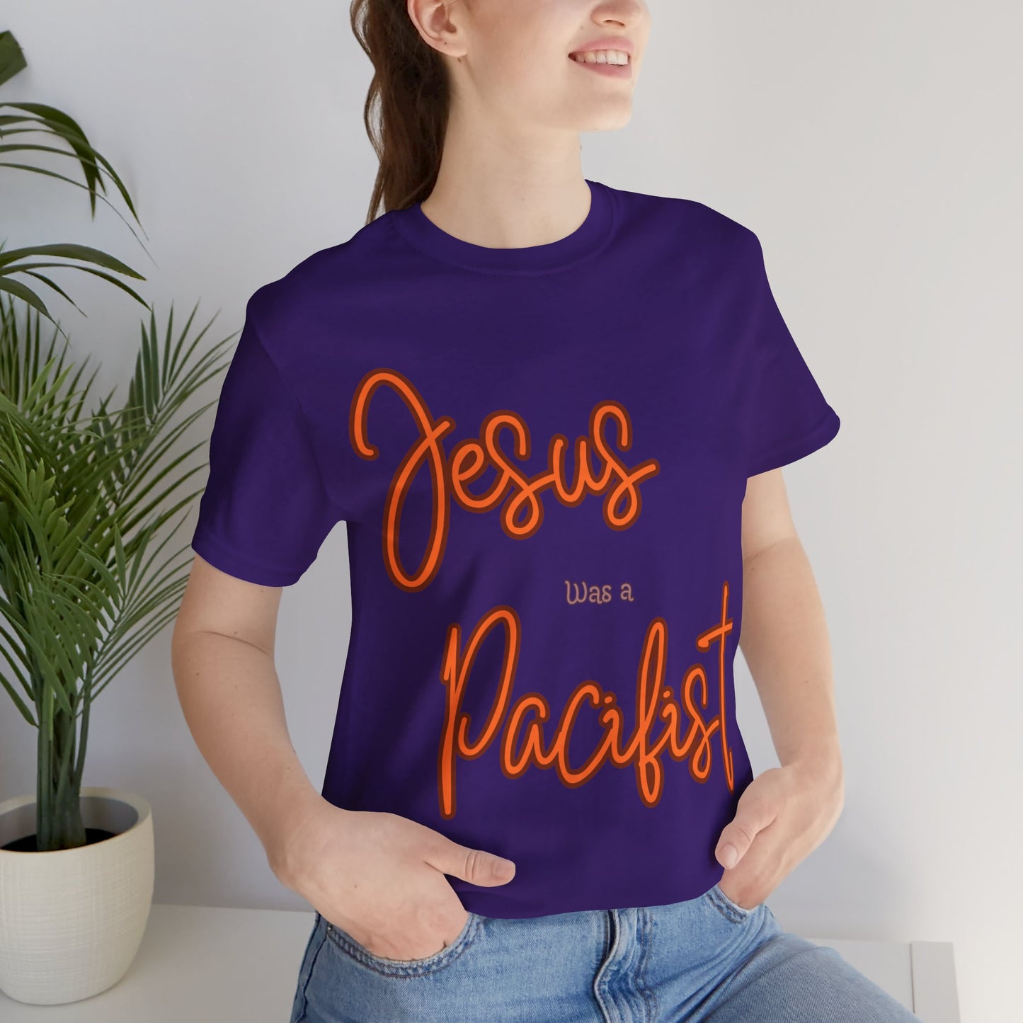 Jesus was a Pacifist Unisex Jersey Short Sleeve Tee