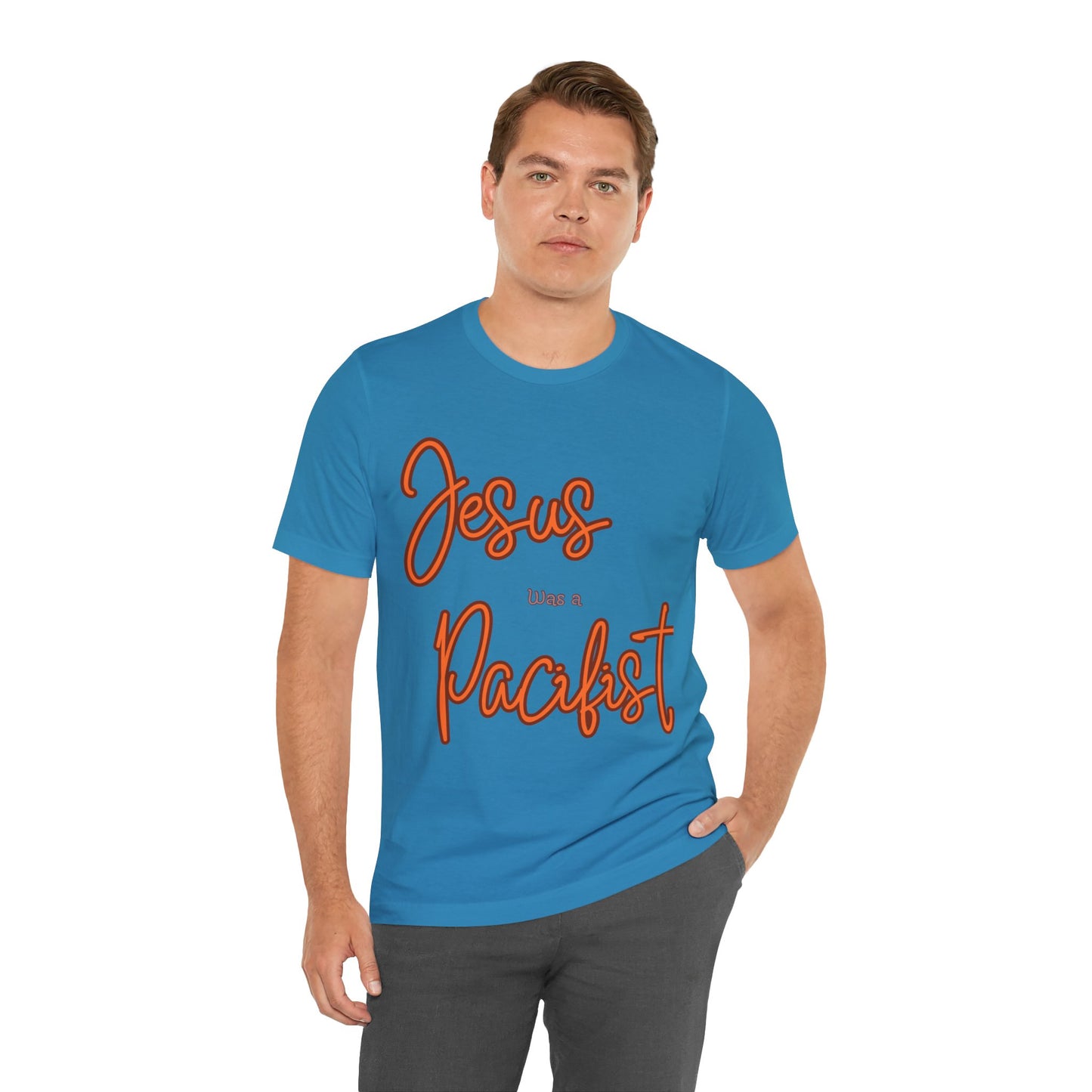 Jesus was a Pacifist Unisex Jersey Short Sleeve Tee