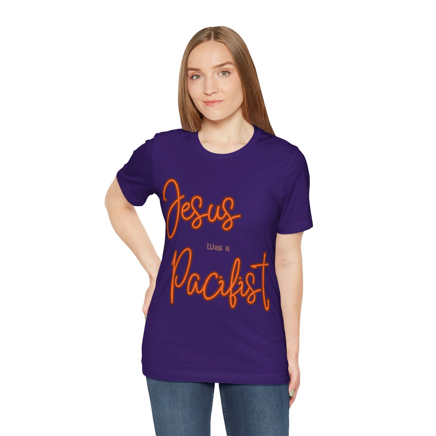 Jesus was a Pacifist Unisex Jersey Short Sleeve Tee