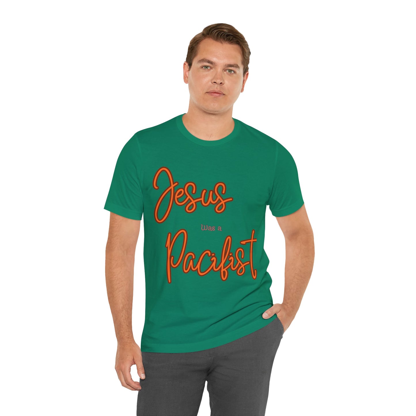 Jesus was a Pacifist Unisex Jersey Short Sleeve Tee