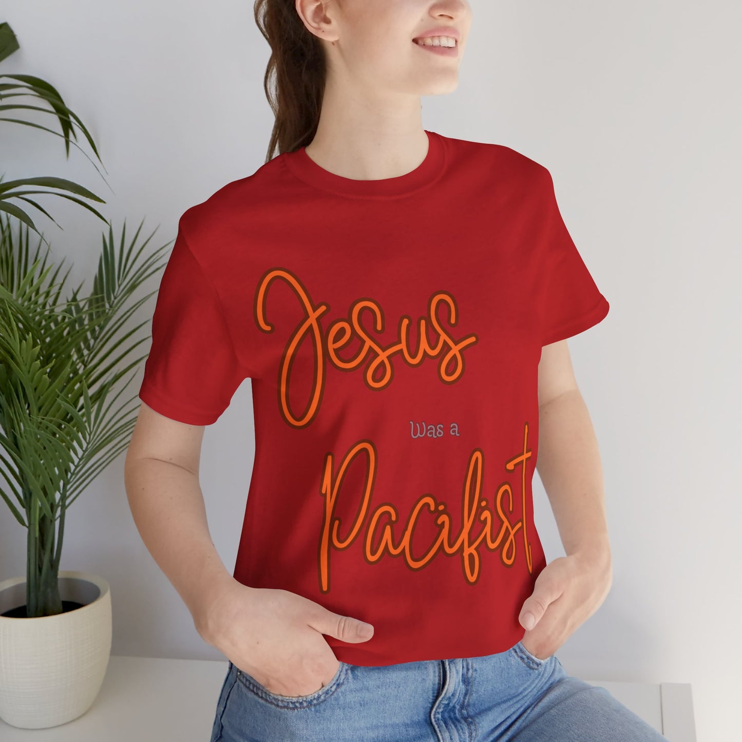 Jesus was a Pacifist Unisex Jersey Short Sleeve Tee