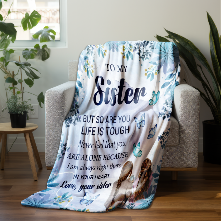 To My Sister | Velveteen Plush Blanket